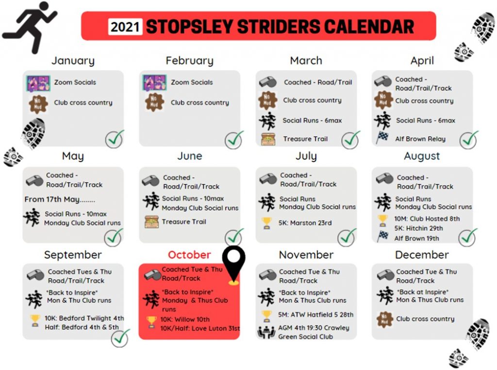 Stopsley Striders Calendar